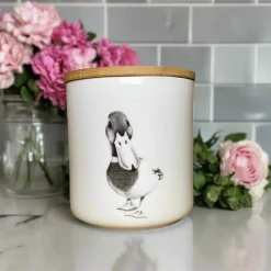 Katherine Sheard Fine China Storage Jar - Duke Duck