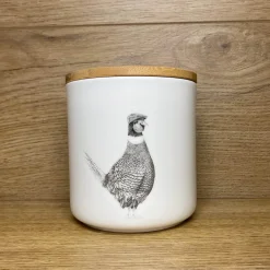 Katherine Sheard Fine China Storage Jar - Perry Pheasant