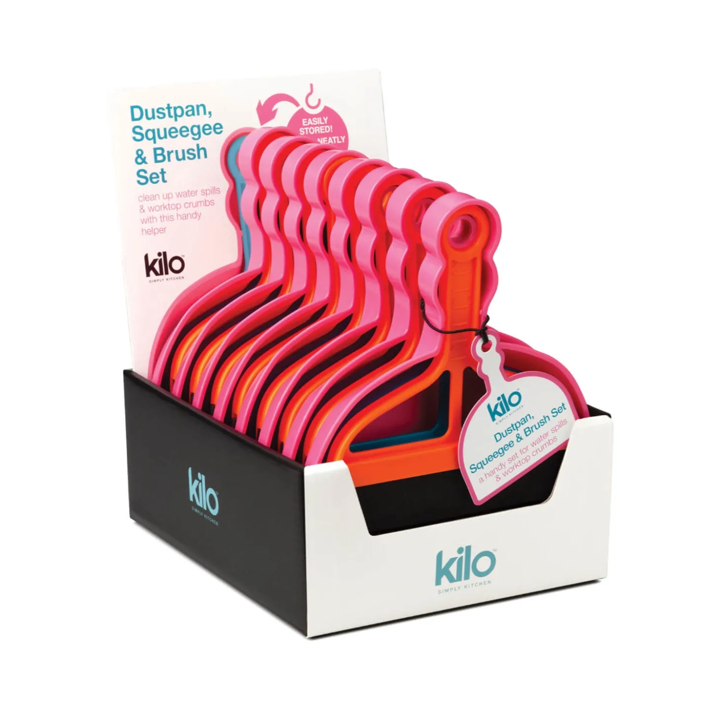 Kilo Mini Dustpan, Squeegee & Brush Set