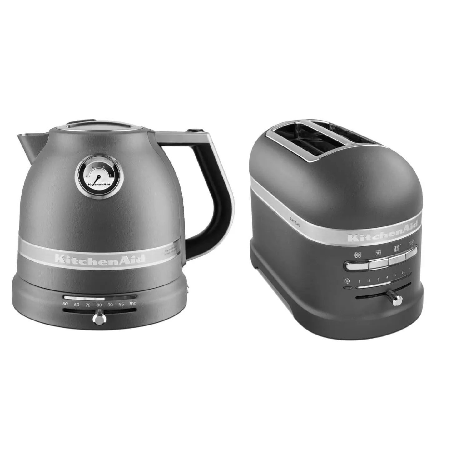 KitchenAid Artisan Kettle & 2 Slice Toaster Set - Imperial Grey
