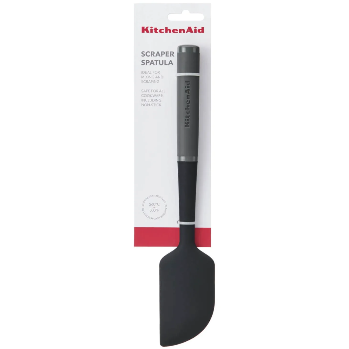KitchenAid Soft Grip Scraper Spatula - Charcoal Grey