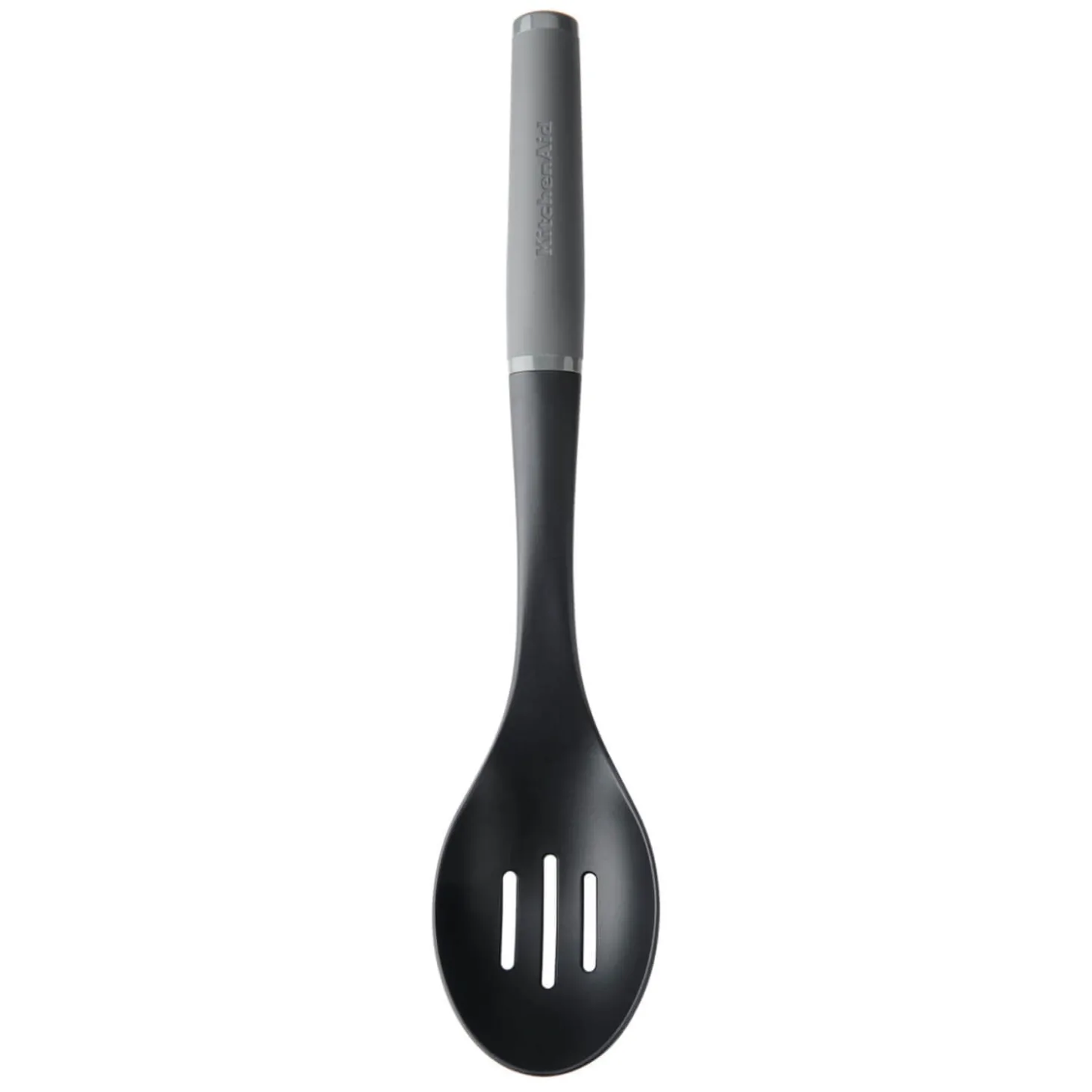 KitchenAid Soft Grip Slotted Spoon - Charcoal Grey