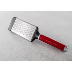 KitchenAid Utensils Etched Stainless Steel Medium Flat Grater - Empire Red