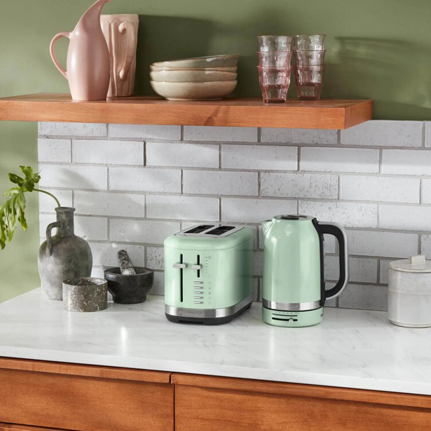 KitchenAid Variable Temperature 5KEK1701BPT 1.7 Litre Kettle - Pistachio