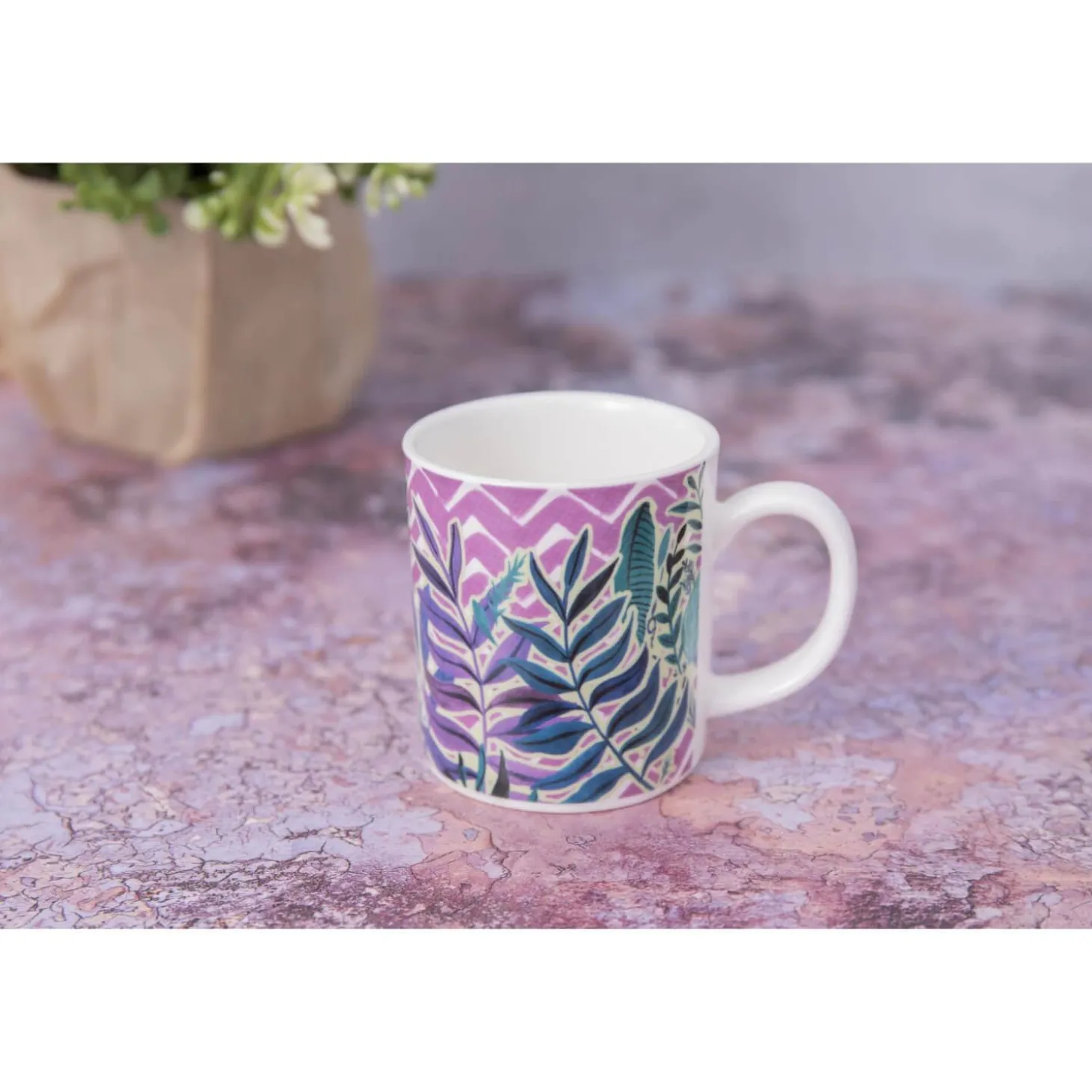 KitchenCraft Espresso Mug - Exotic Leaves