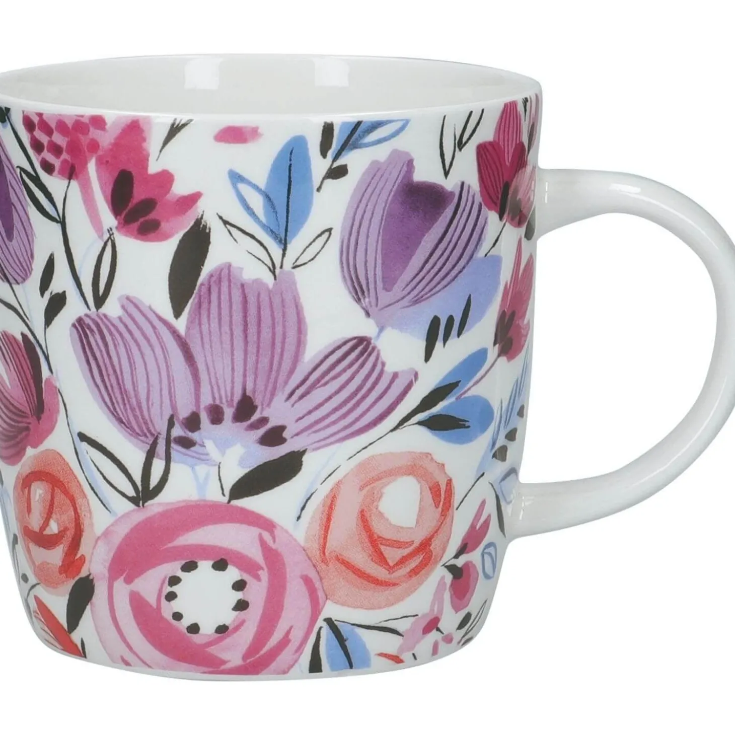 KitchenCraft 425ml Barrel Mug - Modern Rose