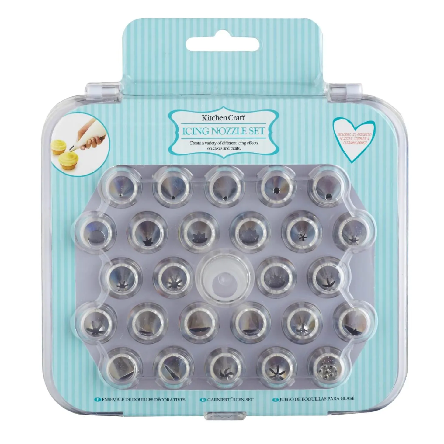 KitchenCraft 28-Piece Icing Nozzle Set