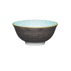 Kitchencraft Stoneware Bowl - Grey Arched Pattern