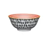 Kitchencraft Stoneware Bowl - Red Swirl & Black Dots