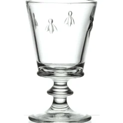 La Rochere Bee Embossed Large Stemmed Clear Goblet Wine Glass - 350ml