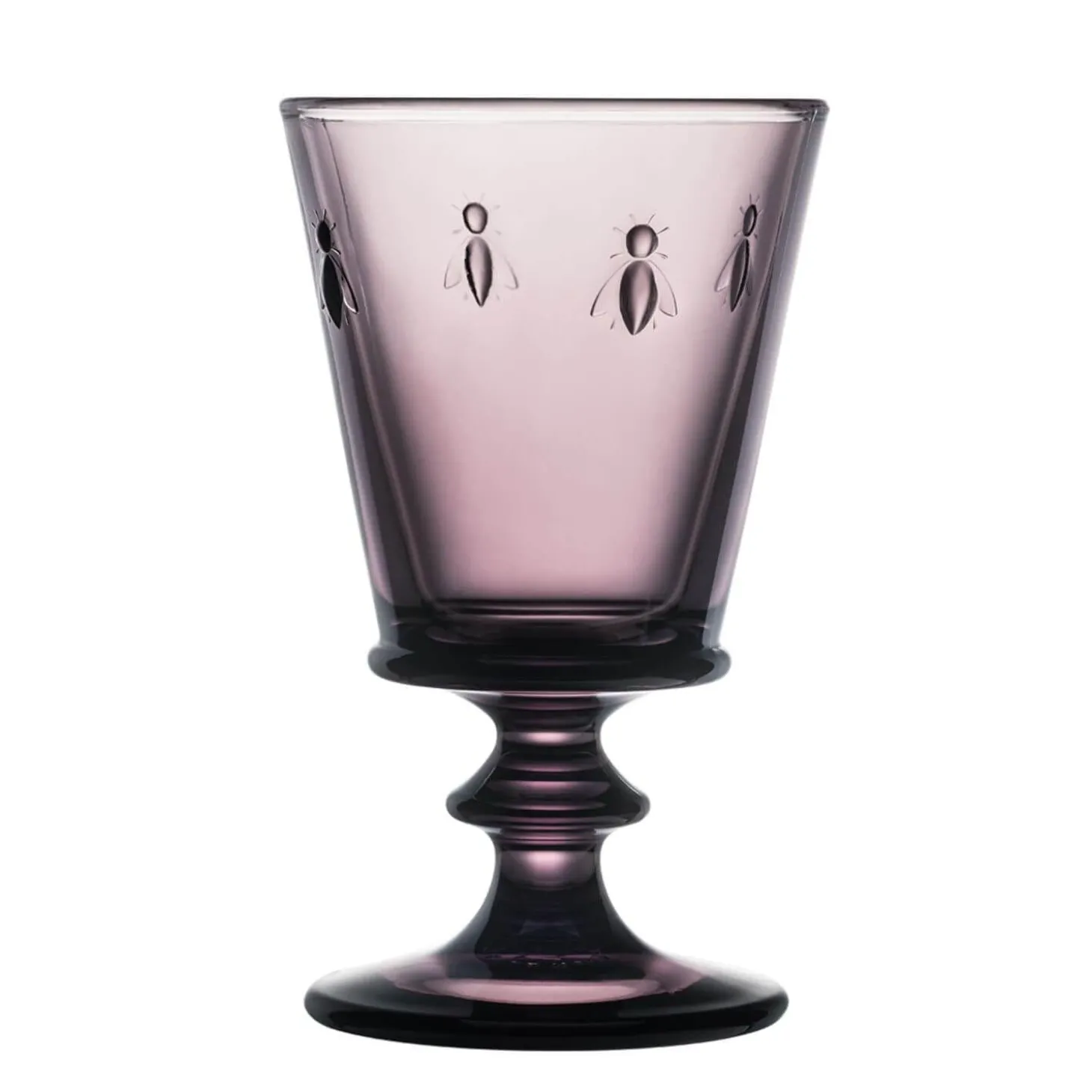 La Rochere Bee Embossed Stemmed Purple Goblet Wine Glass - 240ml