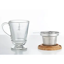 La Rochere Bee Tea Glass Mug with Infuser