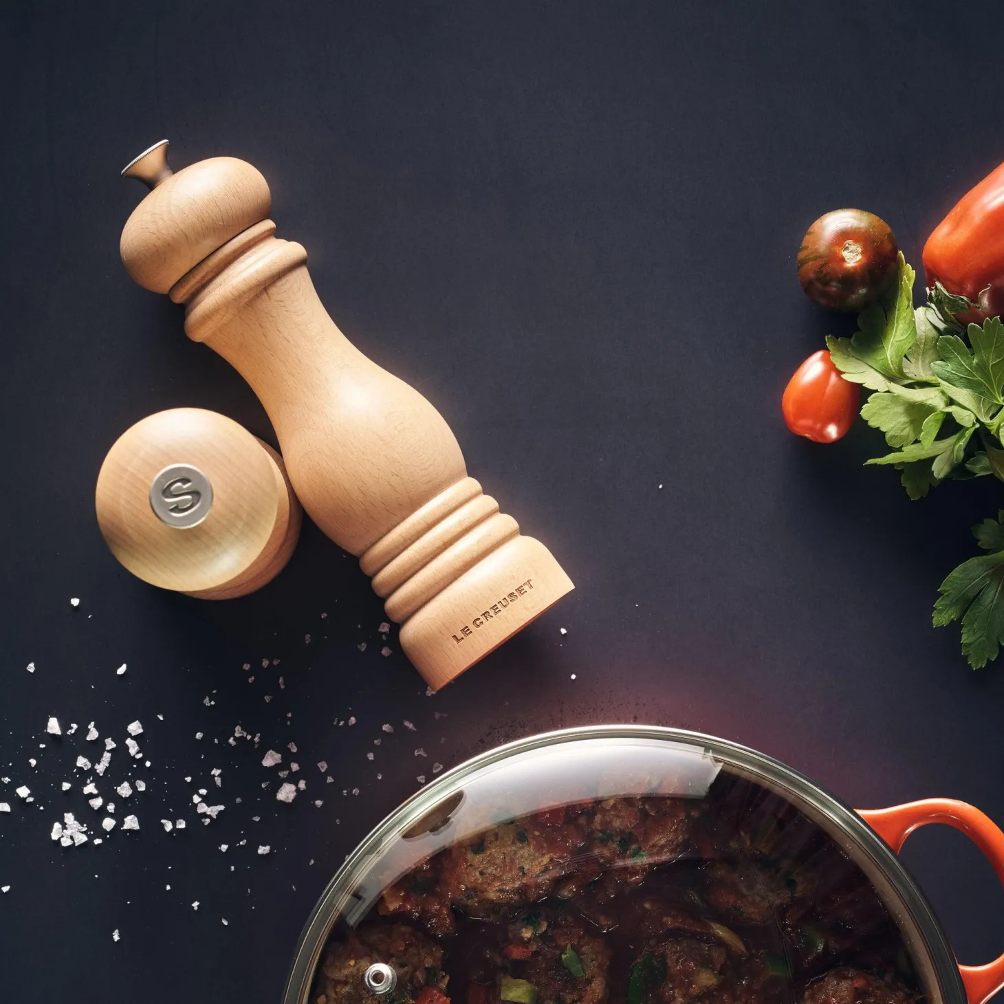 Le Creuset Classic Salt Mill - Beech Wood