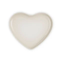 Le Creuset 23cm Heart Stoneware Plate - Meringue