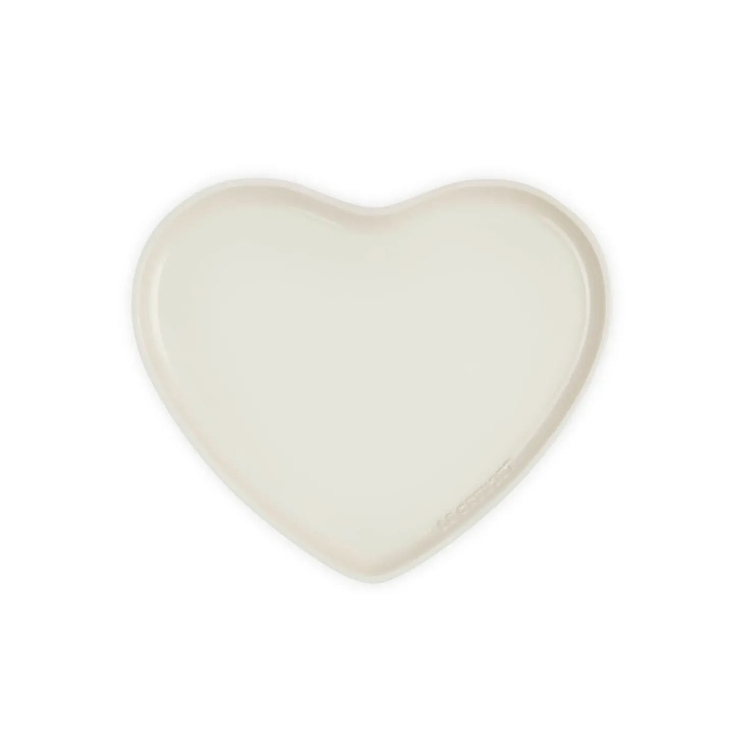Le Creuset 32cm Heart Stoneware Serving Platter - Meringue