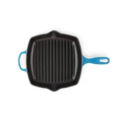 Le Creuset Signature Cast Iron 26cm Square Grillit - Azure