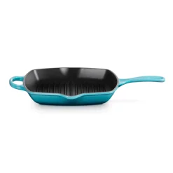Le Creuset Signature Cast Iron 26cm Square Grillit - Teal