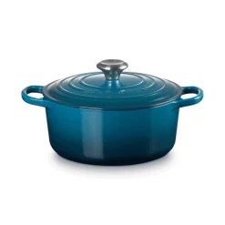 Le Creuset Signature Cast Iron 24cm Round Casserole - Deep Teal