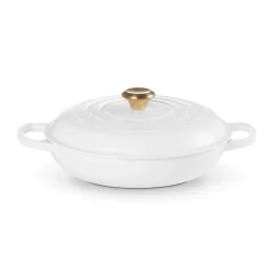 Le Creuset Signature Cast Iron 30cm Shallow Round Casserole - White