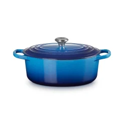 Le Creuset Signature Cast Iron 27cm Oval Casserole - Azure