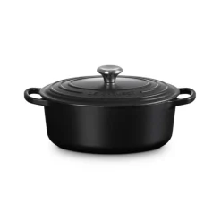 Le Creuset Signature Cast Iron 27cm Oval Casserole - Satin Black