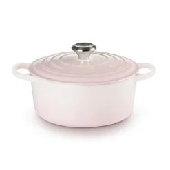 Le Creuset Signature Cast Iron 28cm Round Casserole - Shell Pink