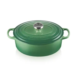 Le Creuset Signature Cast Iron 29cm Oval Casserole - Bamboo Green