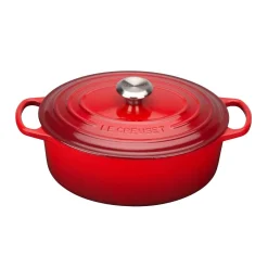 Le Creuset Signature Cast Iron 29cm Oval Casserole - Cerise