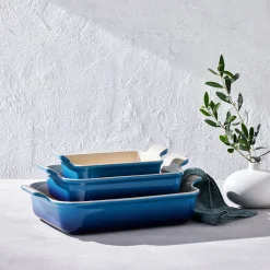 Le Creuset Stoneware Heritage 19cm Rectangular Deep  Dish - Azure
