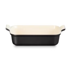 Le Creuset Stoneware Heritage 26cm Rectangular Dish - Matte Black
