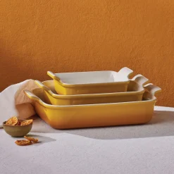 Le Creuset Stoneware Heritage 19cm Rectangular Deep  Dish - Nectar
