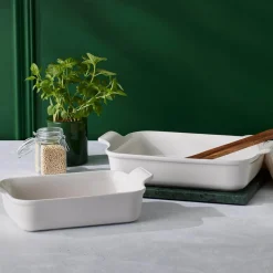 Le Creuset Stoneware Heritage 26cm Rectangular Deep Dish - White