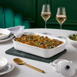 Le Creuset Stoneware Heritage 32cm Rectangular Deep Dish - White