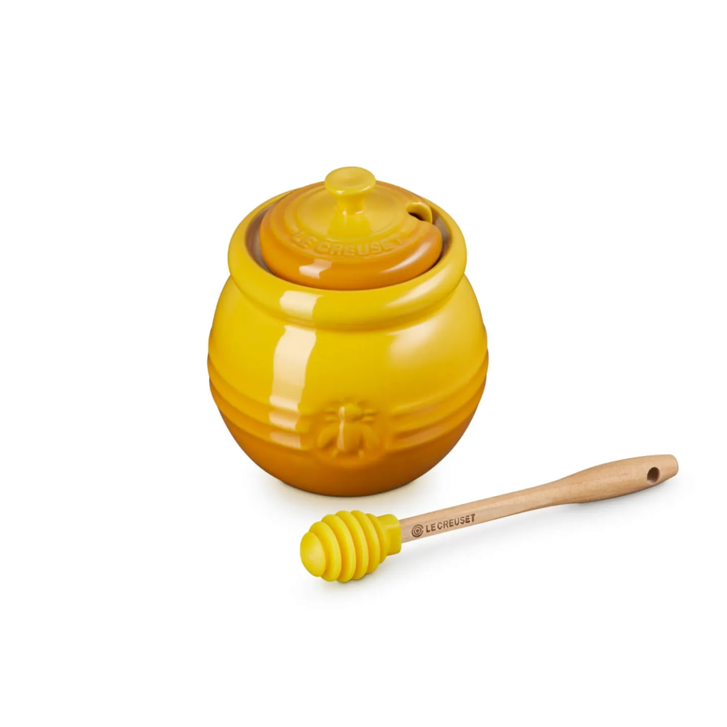 Le Creuset Stoneware Honey Pot & Dipper - Nectar