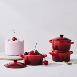 Le Creuset Stoneware Petite Round Casserole - Cerise