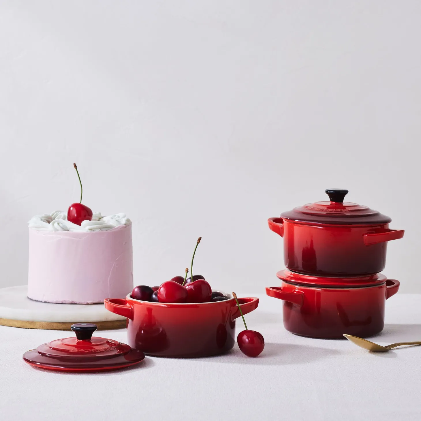 Le Creuset Stoneware Petite Round Casserole - Cerise