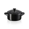 Le Creuset Stoneware Petite Round Casserole - Satin Black