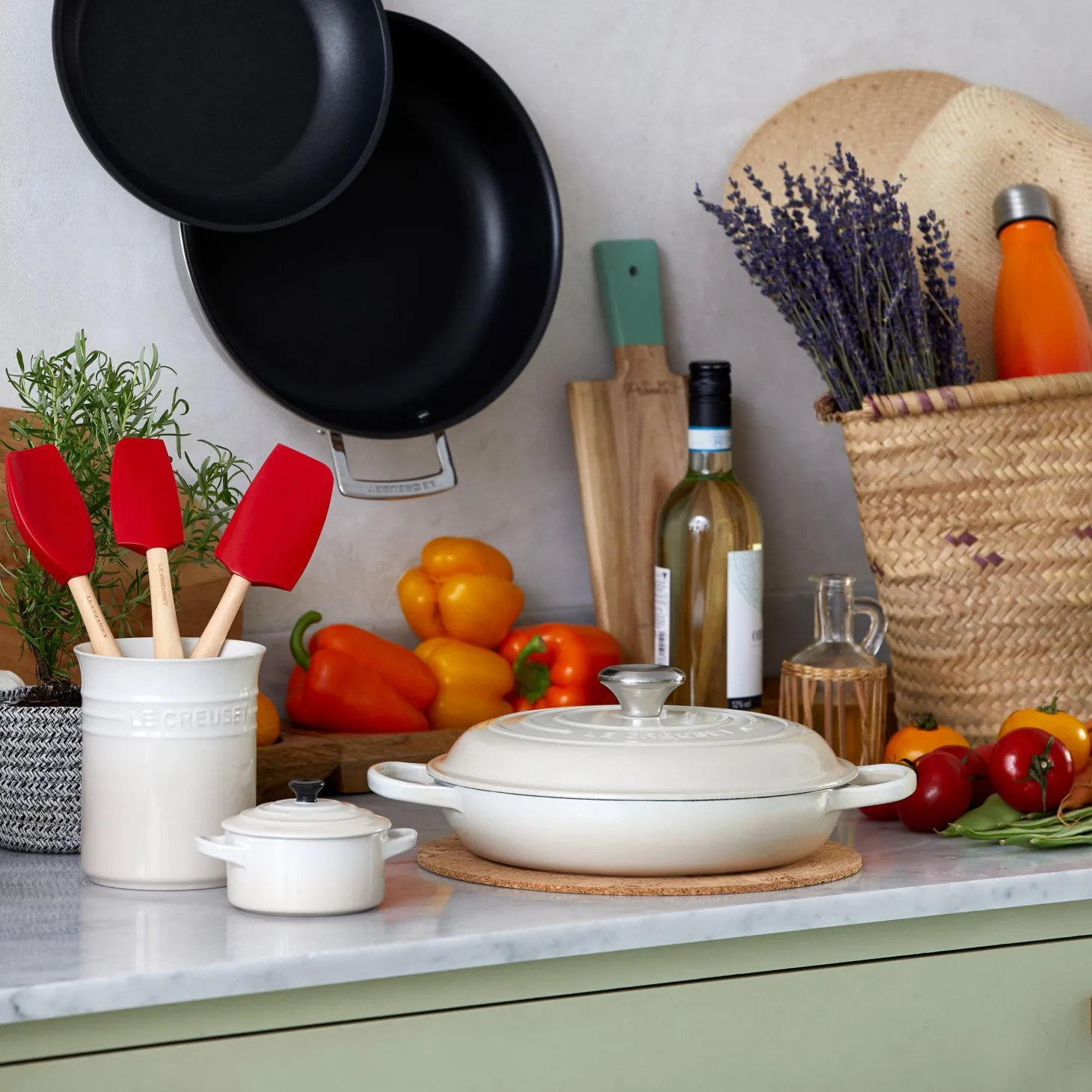 Le Creuset Stoneware Small Utensil Jar - Meringue