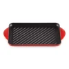 Le Creuset Traditional Cast Iron 32cm Rectangular Grill - Cerise