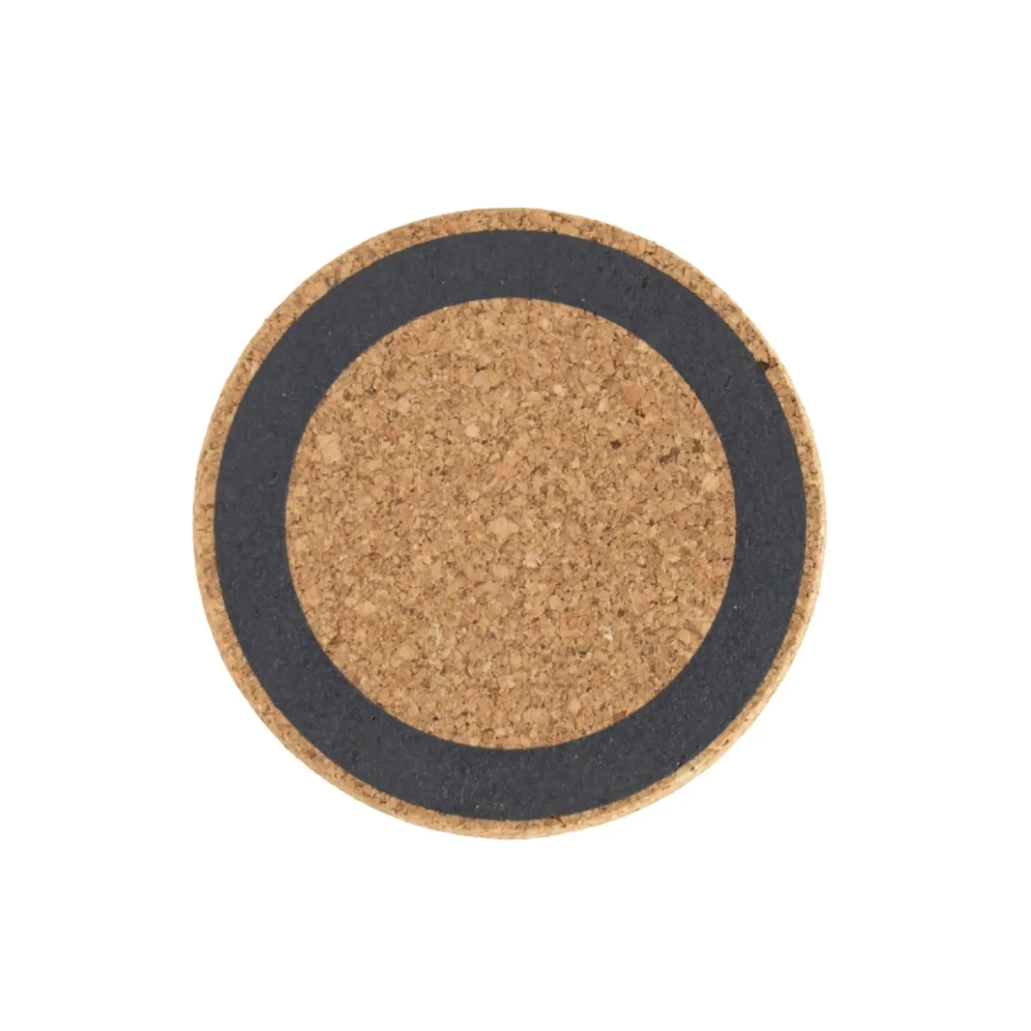 Liga Round Cork Coaster - Earth - Grey