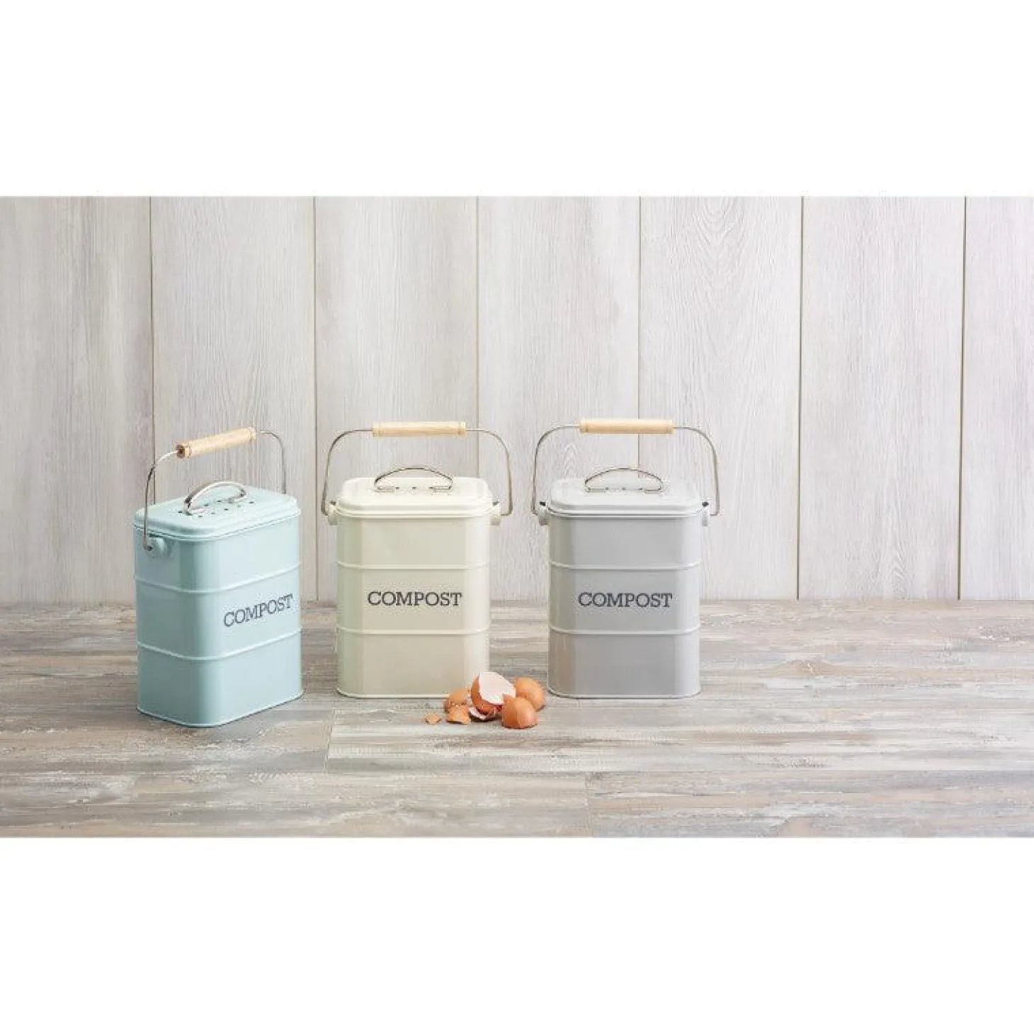 Living Nostalgia 3 Litre Compost Bin - Grey