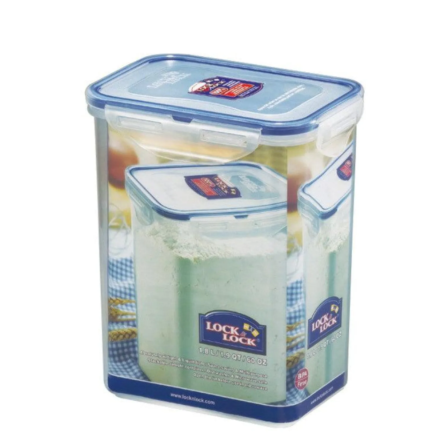 LocknLock Tall Rectangular Food Container - 1.8 Litre