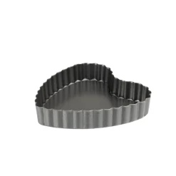 Luxe Bakeware Non-Stick Mini Loose Base Tart Pan - Heart