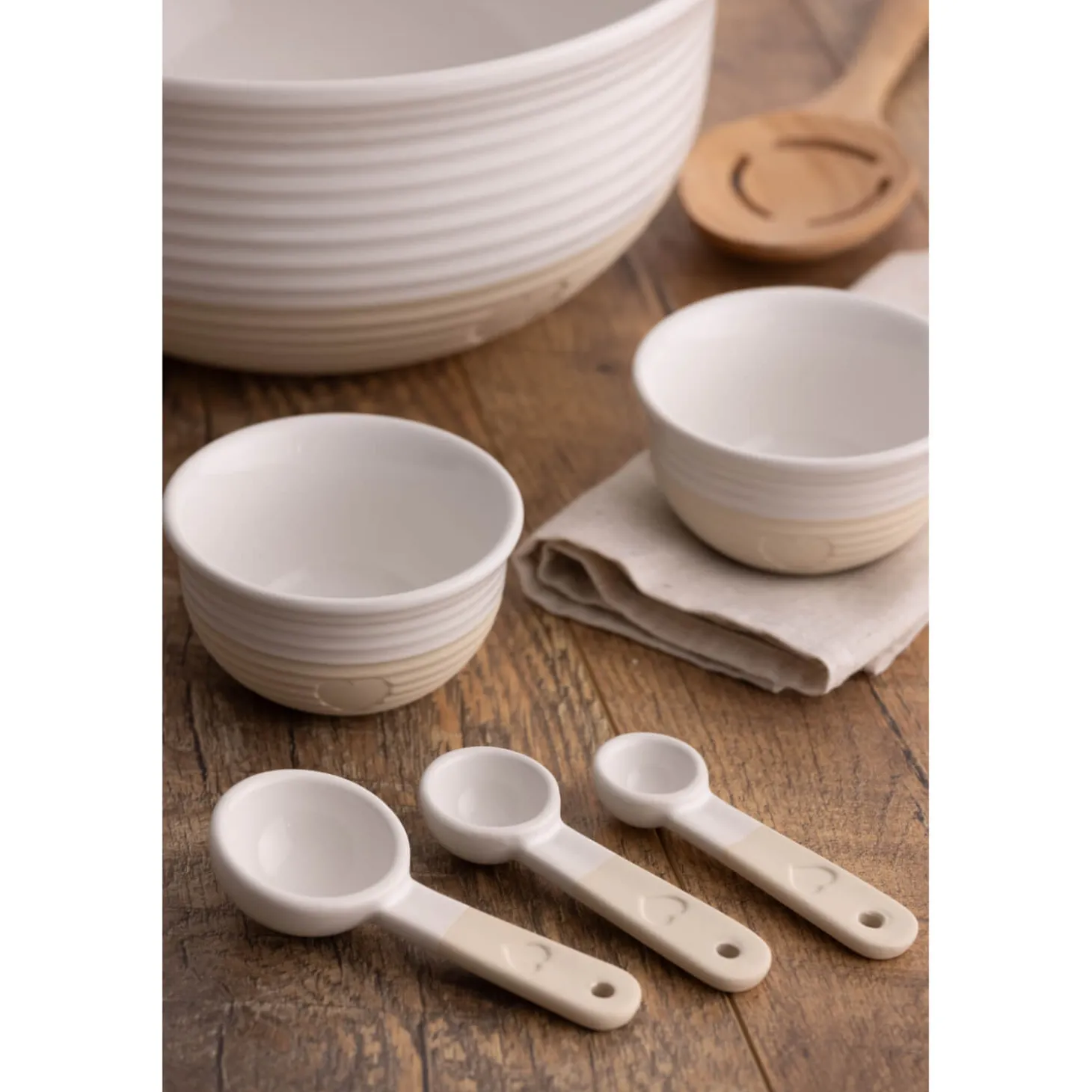 Mason Cash Stoneware Rustic Charm Measuring Spoons - Set of 3