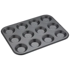 Masterclass Crusty Bake Non-Stick Shallow Pan - 12 Hole