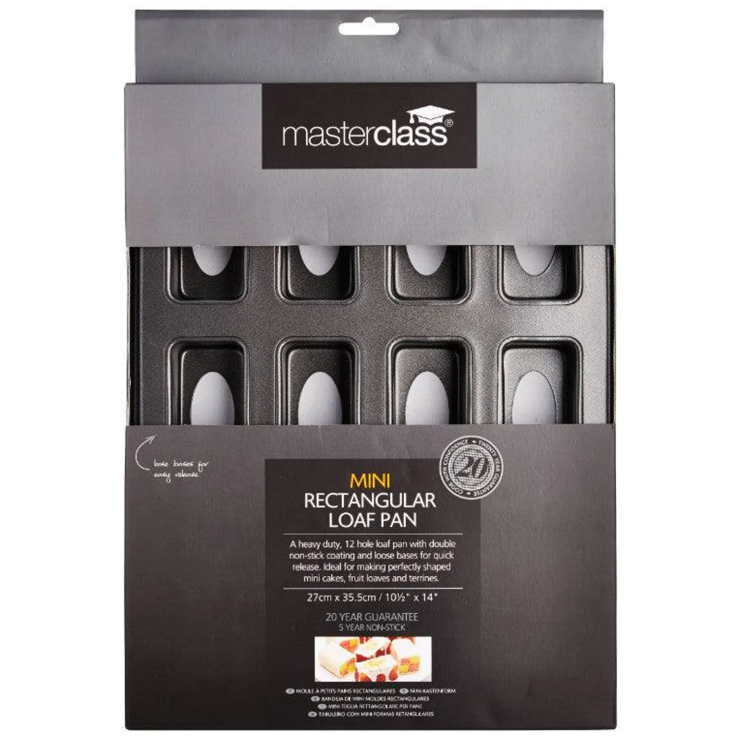 Masterclass Non-Stick Mini Loaf Tin - 12 Hole