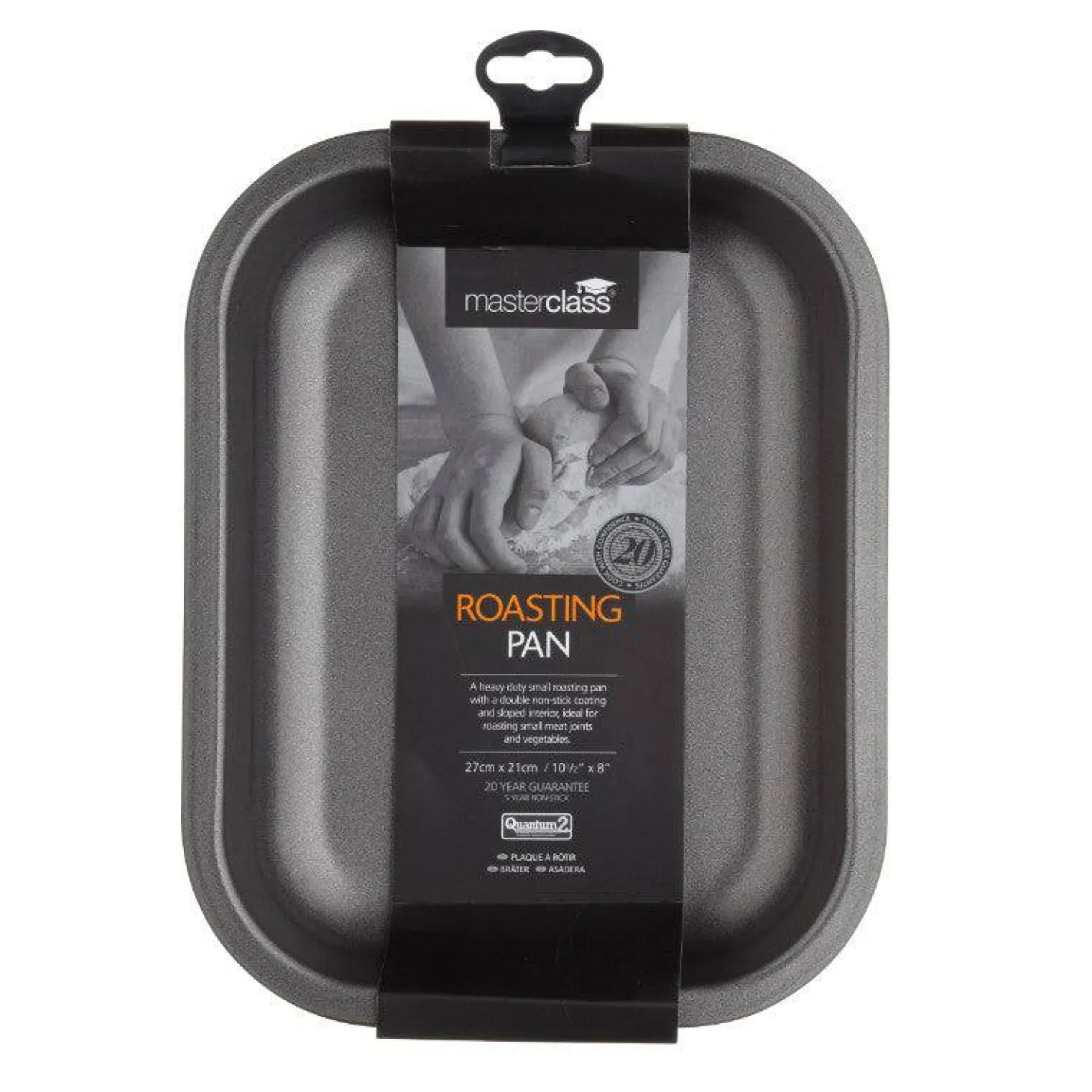 MasterClass Non-Stick Rectangle Open Roasting Pan - 27cm