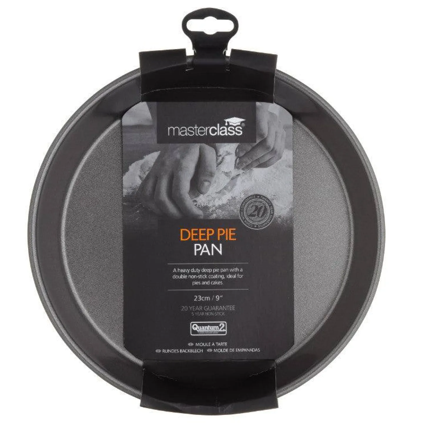 Masterclass Non-Stick Round Deep Pie Pan - 23cm