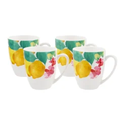 Maxwell & Williams Capri Set of 4 Porcelain Coupe Mugs - 420ml