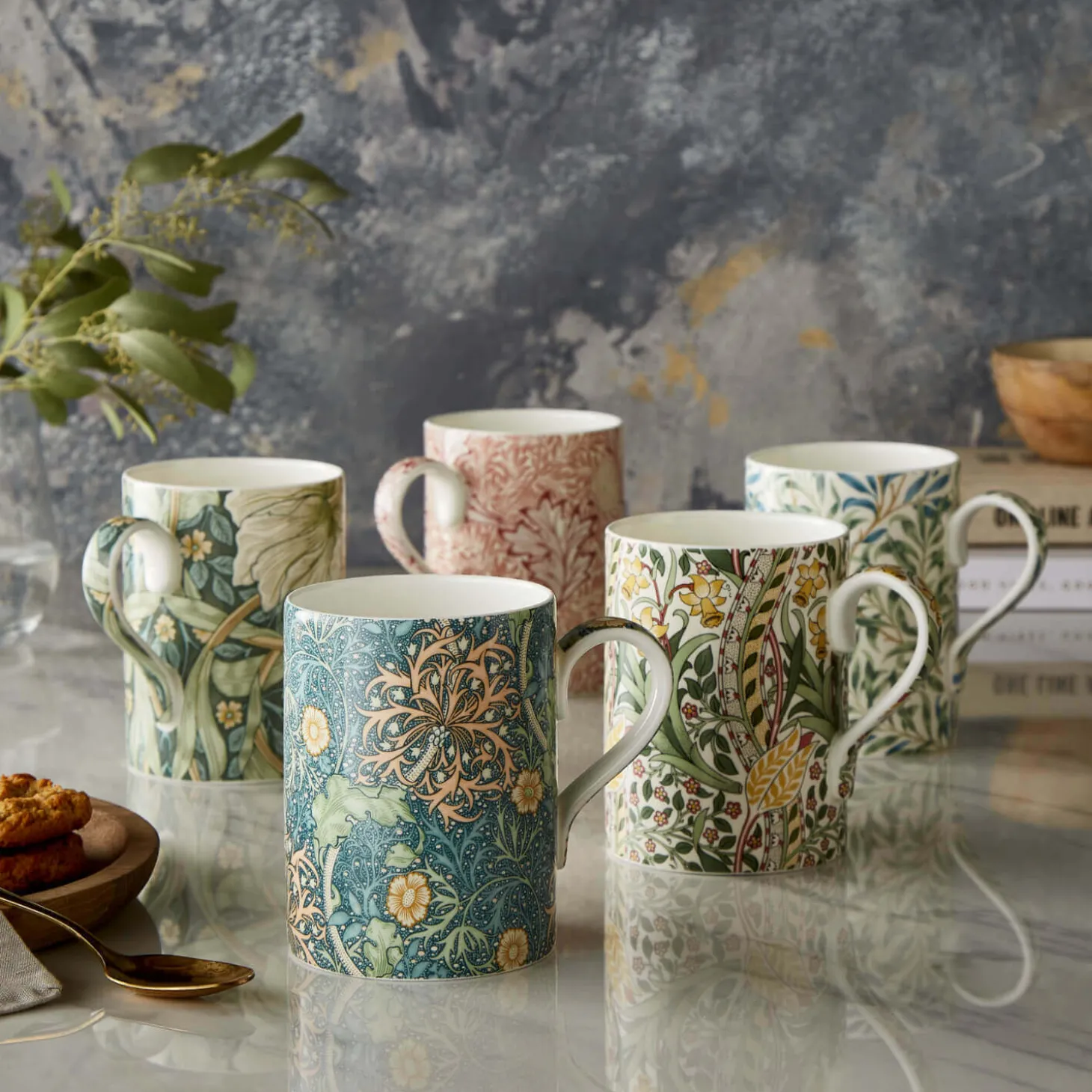 Morris & Co 340ml Porcelain Mug - Seaweed